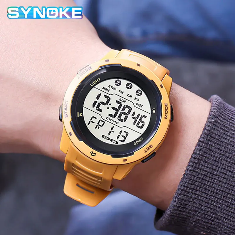 Часы мужские цифровые светодиодсветодиодный с большим циферблатом уличные