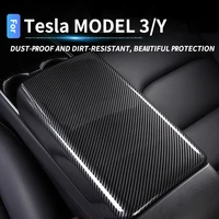 center armrest box protection decorative frame modified interior accessories car supplies for tesla model y 3 2021 2022