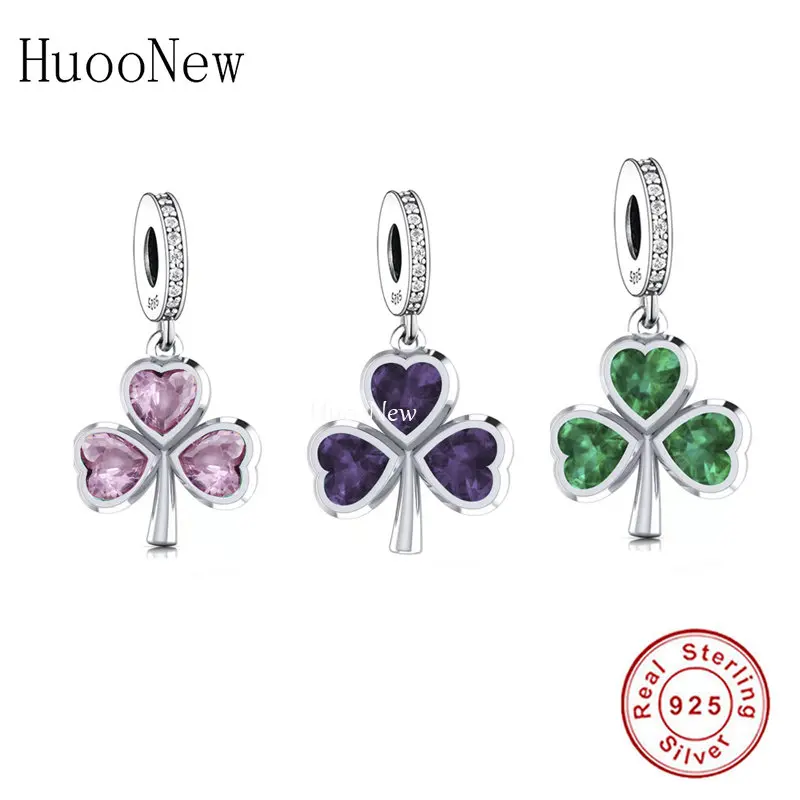 

Подходят для оригинального браслета с подвесками в виде Пан, искусственное серебро, удачи, шамрок, бусина с 3 листьями клевера для изготовления женского украшения на выпускной