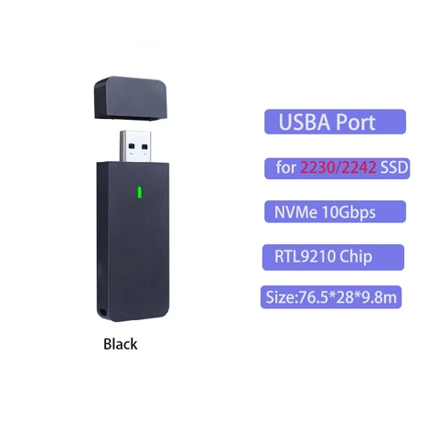 IRhasta Корпус для M.2 NVMe SSD черный/серебристо-серый