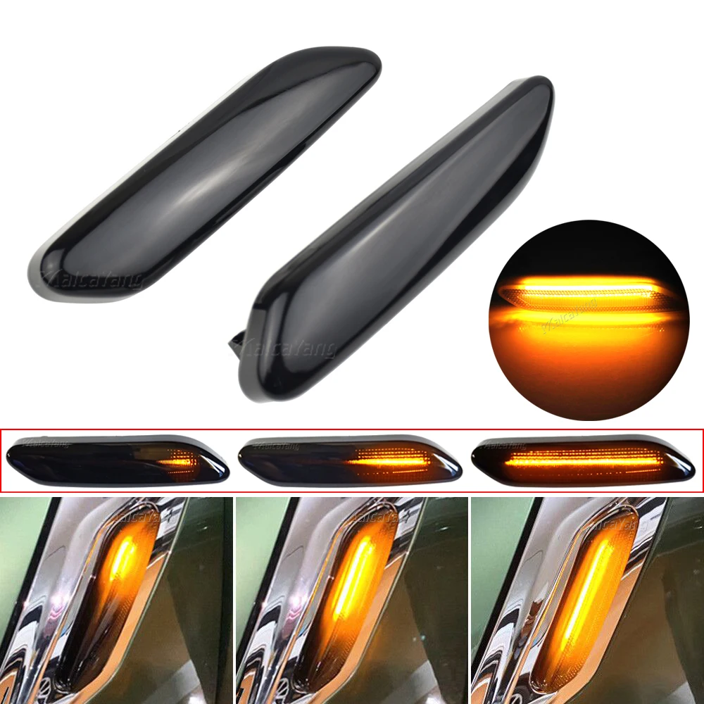 

2PCS Side Marker Flowing Dynamic Sequential Blinker Indicator LED Turn Signal Light For Mini Cooper R60 R61 Countryman Paceman