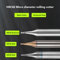 micro carbide end mill rib processing cutter cnc deep long neck small diameter 0 2 0 3 0 4 0 5 0 6 0 7 0 8 0 9mm mini router bit