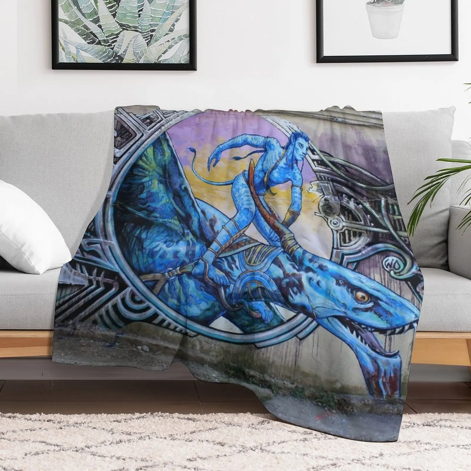 Фото Плед Avatar Sky Rider Street Art, уютное одеяло для путешествий, подходит для самолета и поезда №2