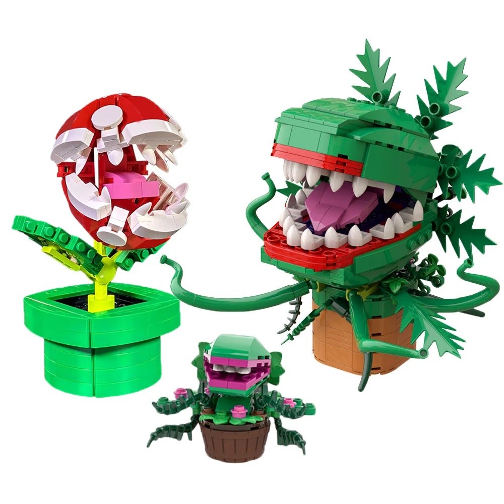 

Audrey II Piranha Plant Building Kit MOC Bonsai Chomper Flower Horrors Little Shop Figure Brick Block Model DIY Kid Toy Gift