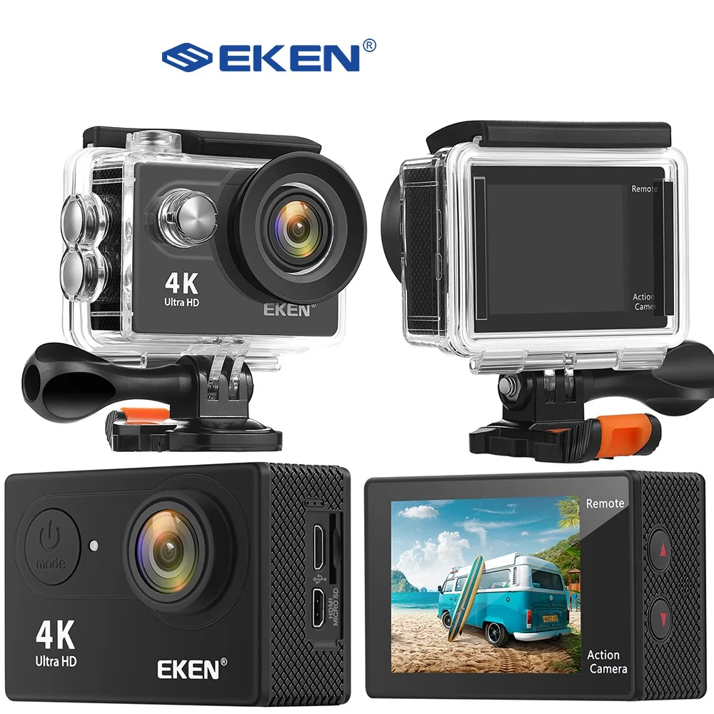 EKEN H9R Спортивная камера Ultra HD 4K 30fps WiFi Подводная Водонепроницаемая видеозапись на