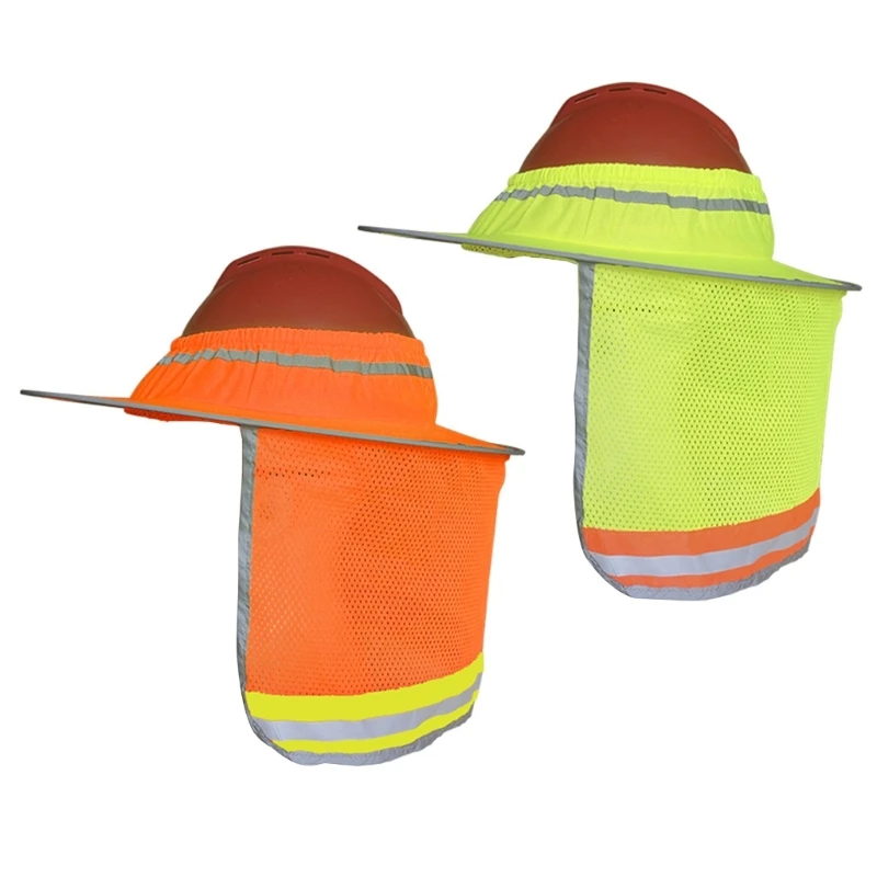 

Safety Helmets Sunshade with Neck Shield Wide Brim Neck Protective for Hard Hats