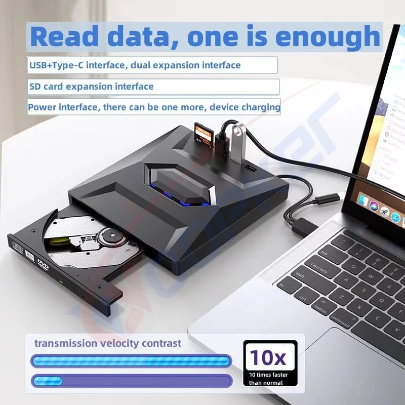Usb 3.0 Type-C внешний CD DVD VCD оптический привод Woopker 3-в-1 многофункциональная SD-карта
