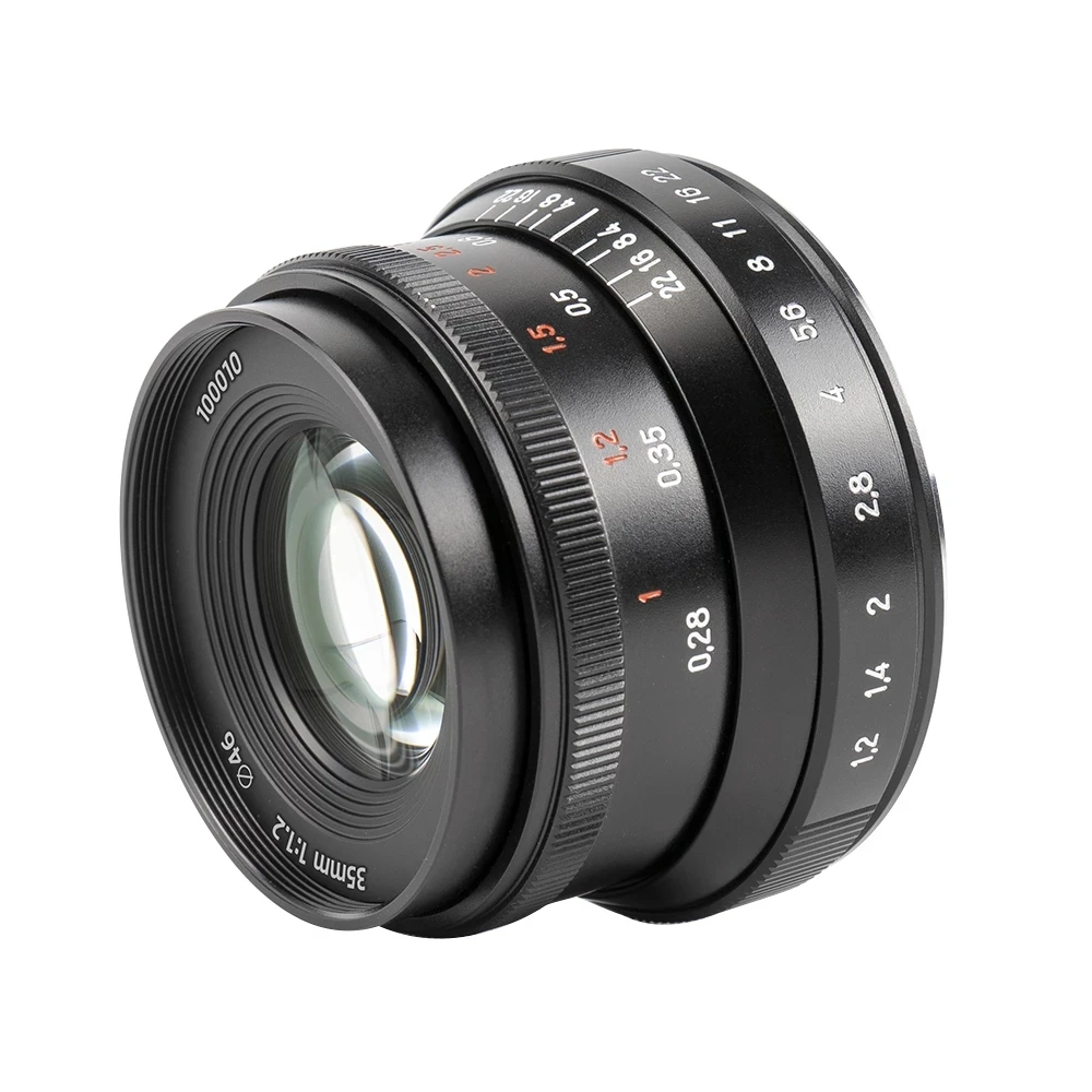 Объектив для портретной камеры 7 Artisans artisans Размеры 35 мм F1.2 II MF Fuji X/Sony E/Canon APS-C/M4/3 Nikon