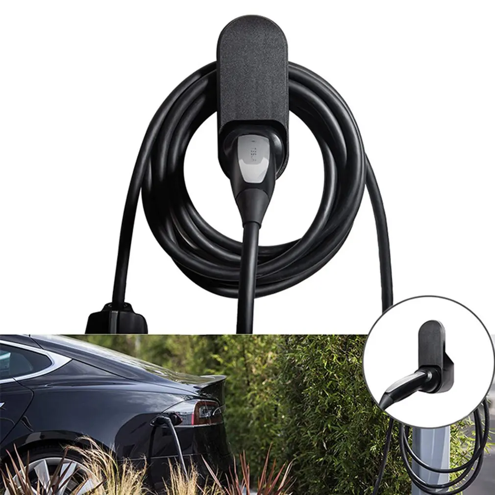 

Автомобильный органайзер для зарядного кабеля Tesla, автомобильные аксессуары, настенный разъем, кронштейн, Держатель зарядного устройства, ...