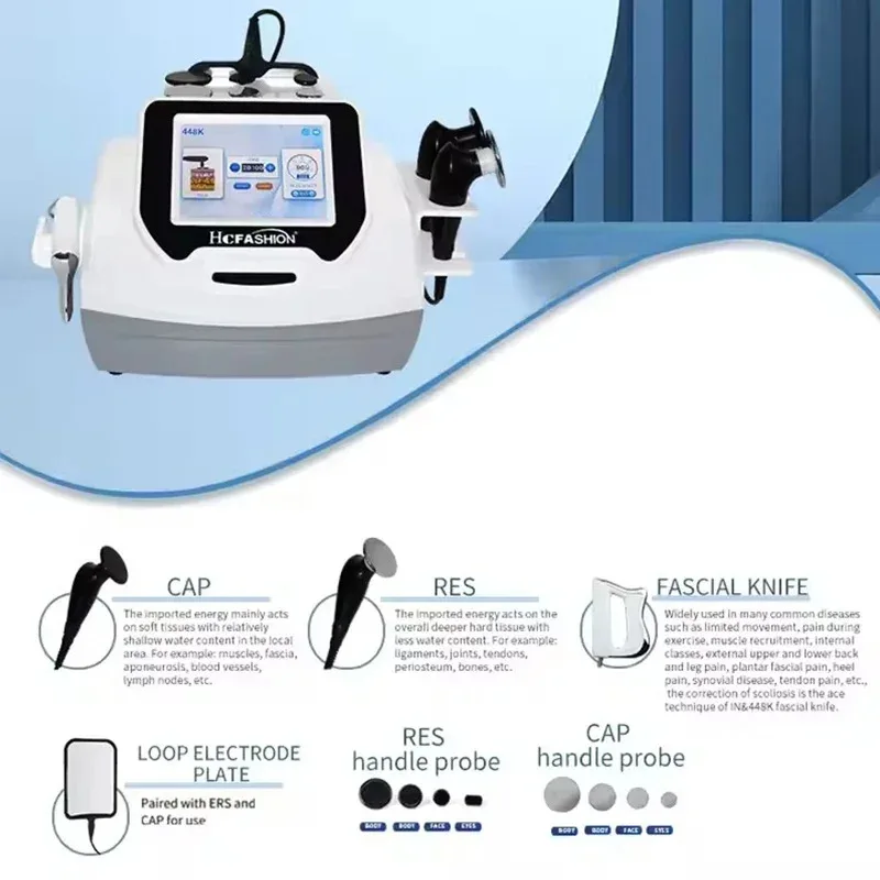 Фото Glow qINDIBA Spain Technology Устройства для ухода за лицом 448K Tecar Кавитационный уход за телом RET CET RF Slim Loss Be №4