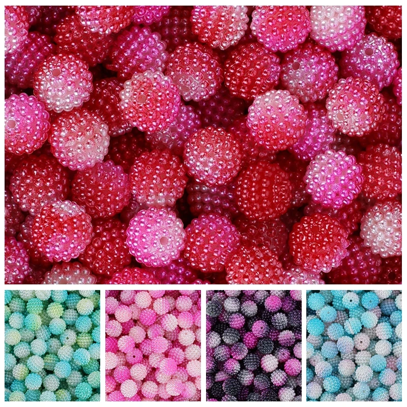 

6 Styles 10/12/14mm Gradient particles Scattered beads for Jewelry Making DIY Bracelet Necklace Earrings Headdress Apparel