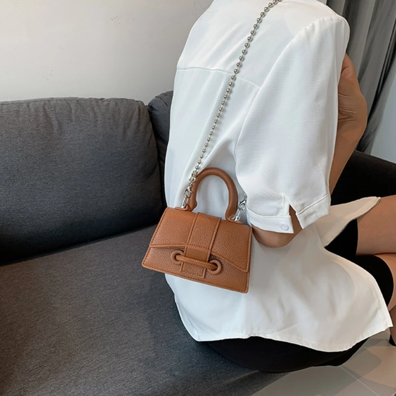 

New Mini Crossbody Bag for Women Trend PU Leather Shoulder Bag Ladies Handbag Fashion Chain Small Bag