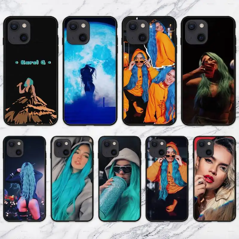 

KAROL G famous singer Phone Case For iPhone 11 12 Mini 13 Pro XS Max X 8 7 6s Plus 5 SE XR Shell