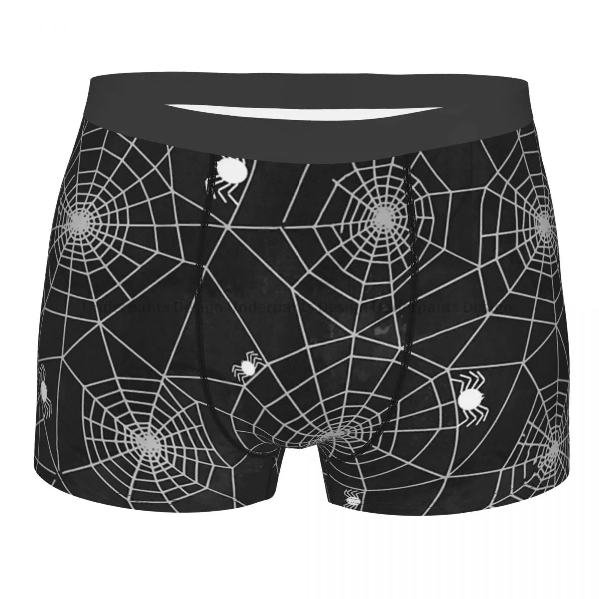 

Spider Web Halloween Black Underpants Breathbale Panties Man Underwear Sexy Shorts Boxer Briefs Polyester