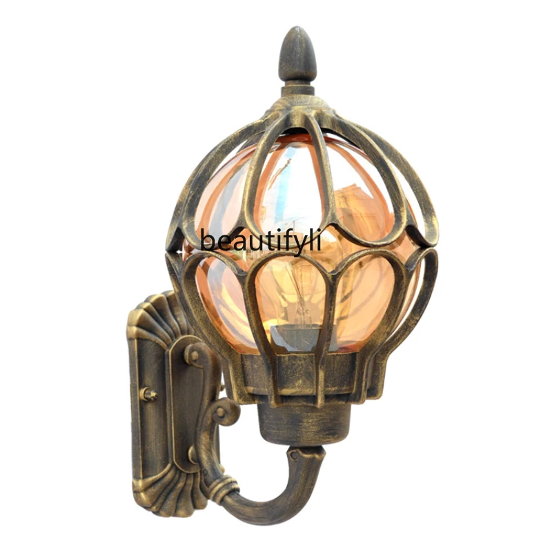 

Yj Европейский стиль, водонепроницаемое наружное освещение, настенный светильник, античное наружное освещение, современное освещение двора