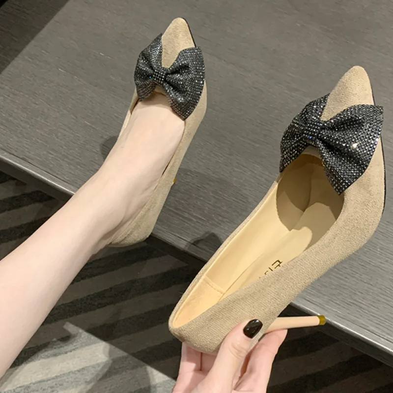 Туфли-лодочки женские на высоком каблуке модные туфли-лодочки с кристаллами