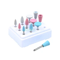 12pcslot dental silicone rubber grinding polisher teeth polisher composite flnish and polish for low speed tools