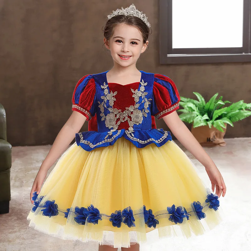 Купи LZH 2022 Christmas Princess Dress Elegant Spliced Children's Stage Costumes For Toddler Girls Party Dress Kids Clothes 1-6 Years за 617 рублей в магазине AliExpress