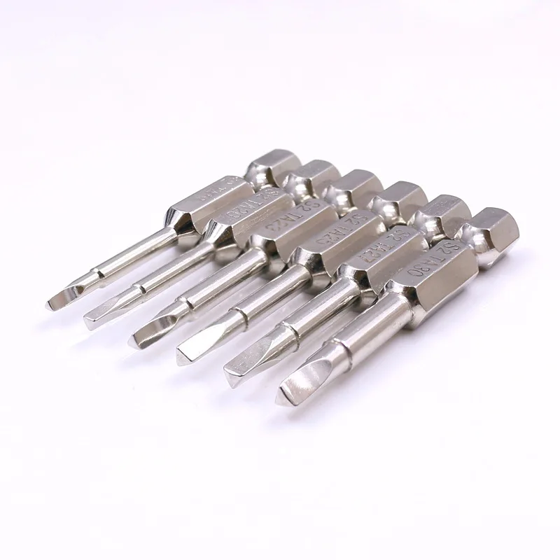 

5 шт. 1/4 ручка S2 Стальная Магнитная жесткая треугольная отвертка с наконечником пневматическая Магнитная отвертка инструмент для наконечни...