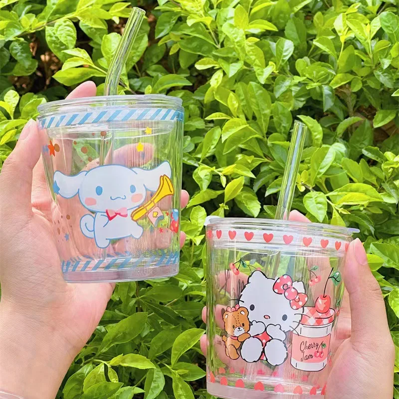 Оригинальная стеклянная детская чашка Kuromi My Melody Cinnamoroll милая мультяшная молочная