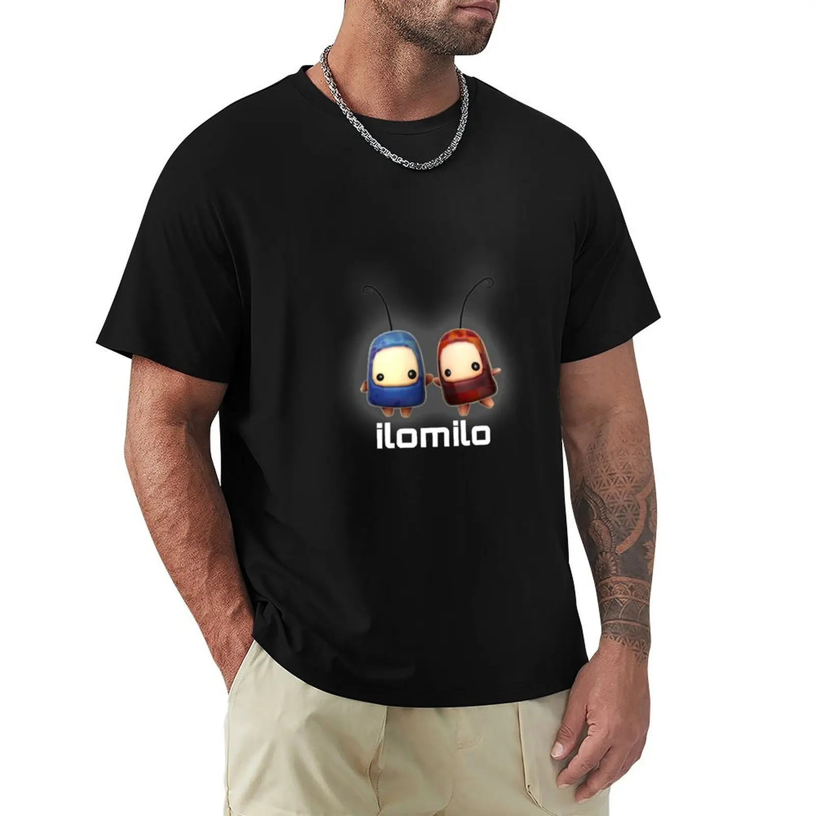 Фото Футболка ILOMILO STICKER, рабочая, повседневная, свободного кроя №1