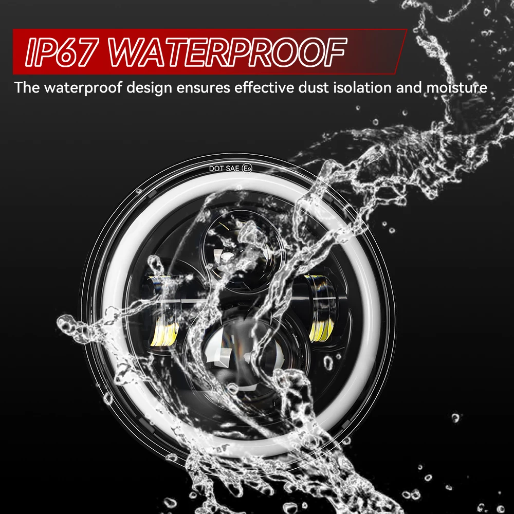 Универсальная 7 5-дюймовая светодиодная ретро-ковш для мотоцикла