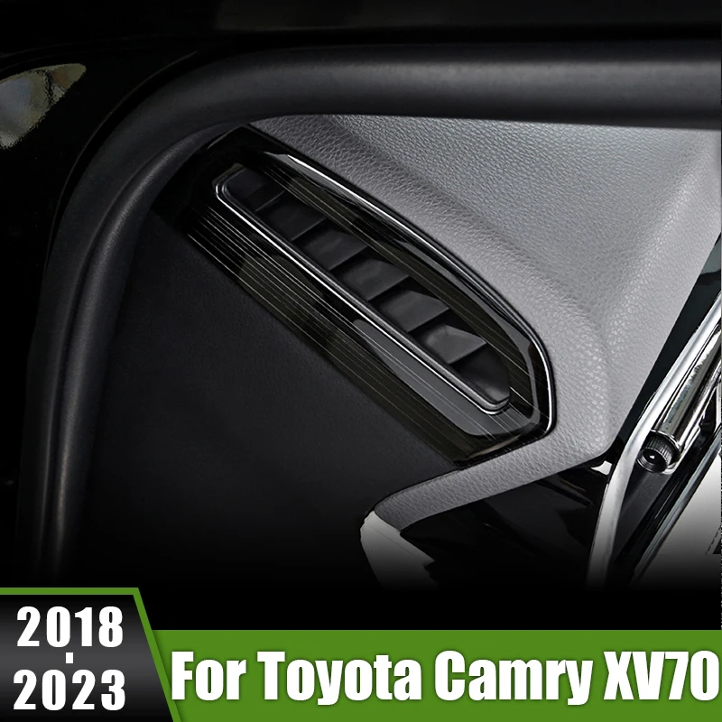 

Для Toyota Camry XV70 70 2018-2021 2022 2023 нержавеющая Автомобильная центральная консоль приборная панель боковой кондиционер выходное отверстие вентиляционное отверстие отделка крышка