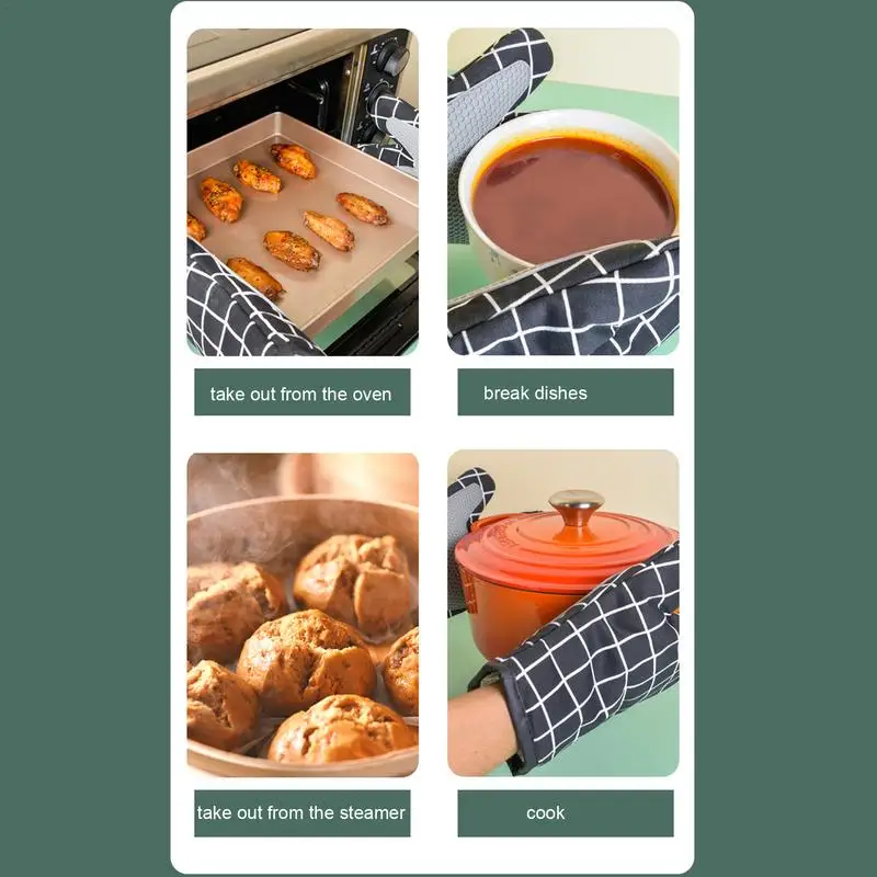 Кухонные прихватки для духовки перчатки гриля набор нескользящих прихватков