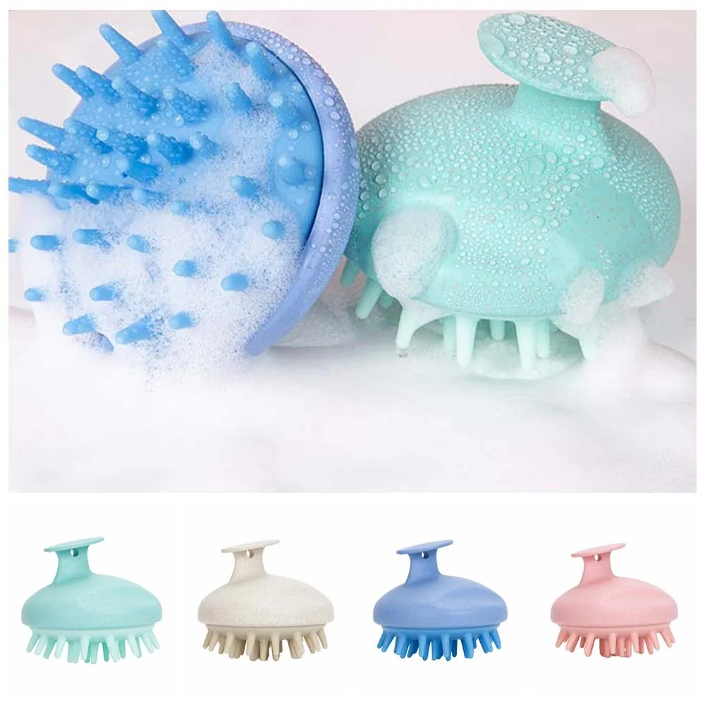 

Wheat Straw Hair Brush Shampoo Brush Scalp Massager Comb Head Body Massage Scrubber Washing