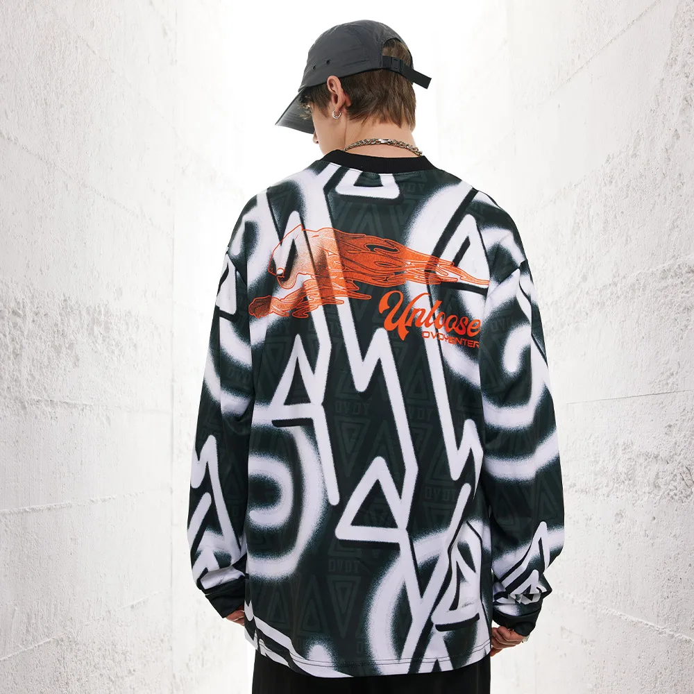 

Мужская Винтажная футболка с длинным рукавом, с графическим принтом