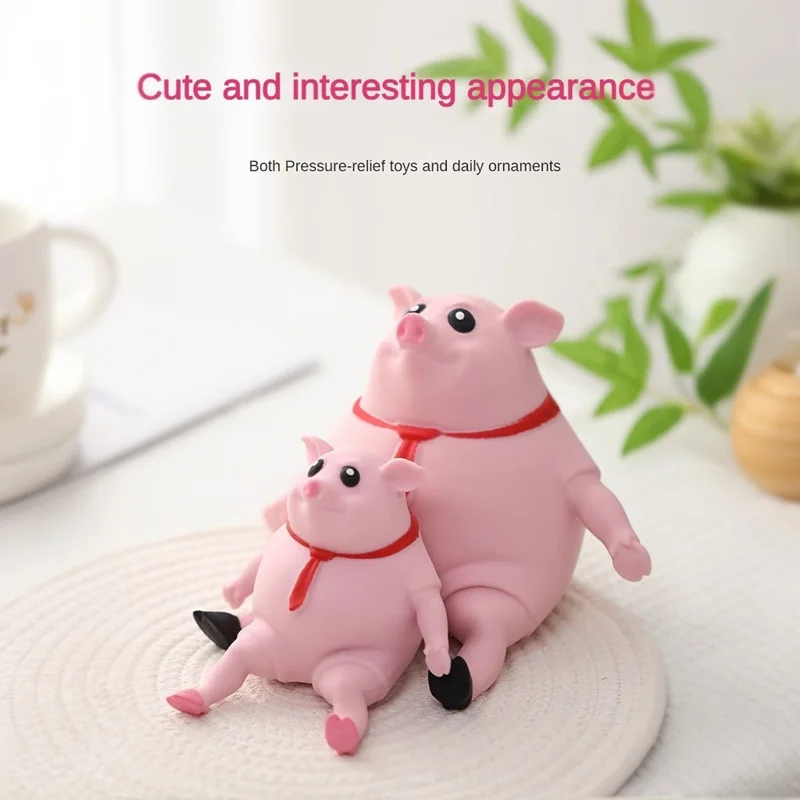 Симпатичная розовая свинка игрушка-антистресс свинка-сжималка T 1000 сжимаемая