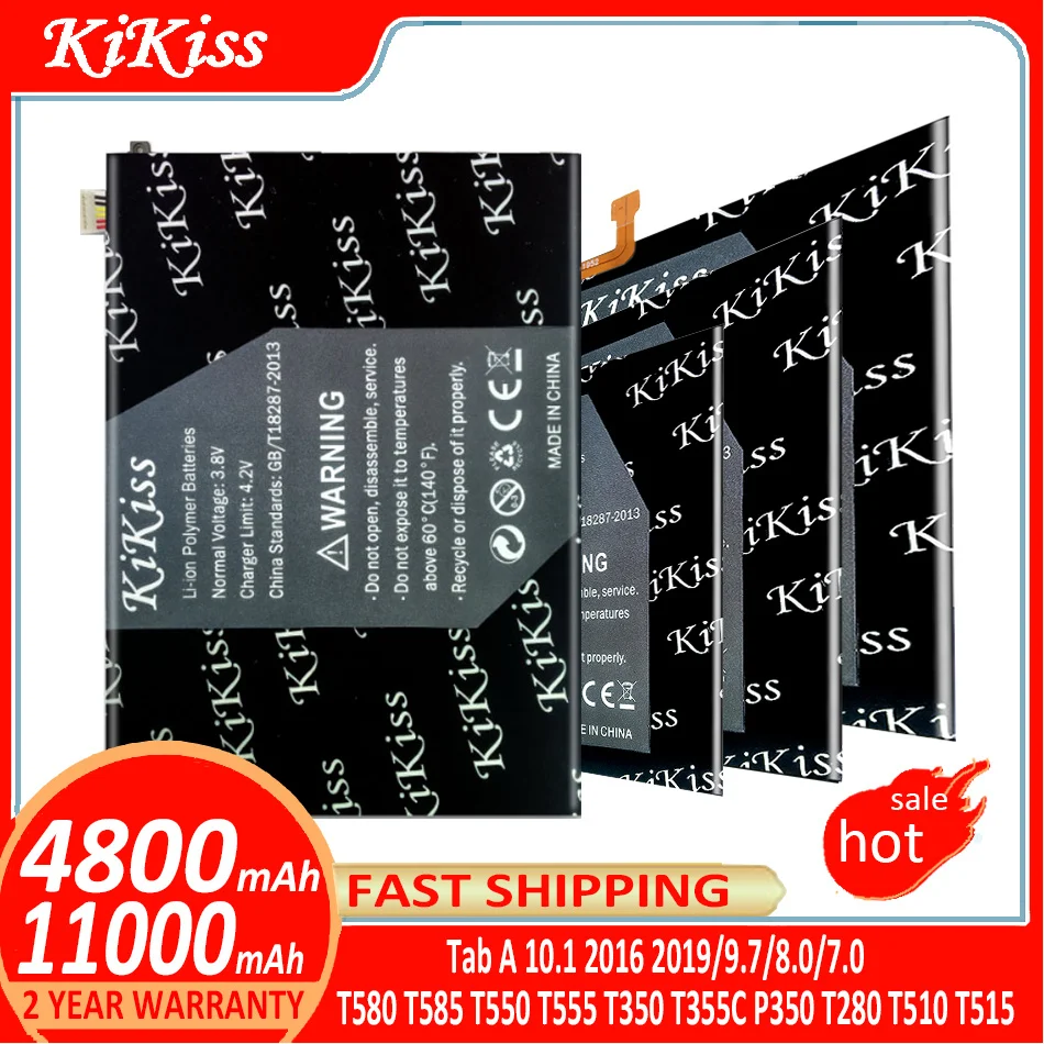 

KiKiss Battery For Samsung Galaxy Tab A 10.1 2016 2019/9.7/8.0/7.0/T580 T585 T550 T555 T350 T355 T355C P350 T280 SM T510 T515