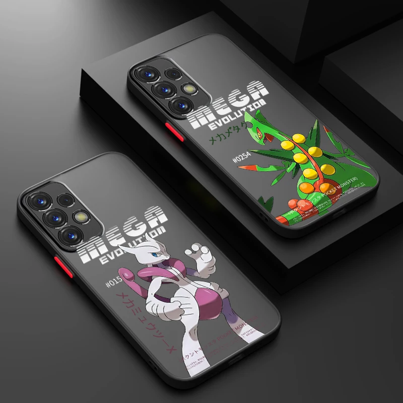 M-Megas E-эволюции P-Pokemones матовый полупрозрачный для Samsung A53 A52 A33 A32 A51 A71 A21S A13 A73 A50 A22 A12 5G