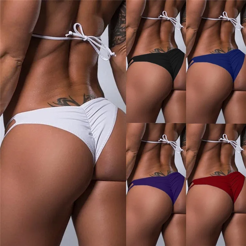 

Сексуальные горячие пляжные женские трусики, Бразильское бикини, бикини с боковыми лямками, стринги, купальник, женские трусики для купания
