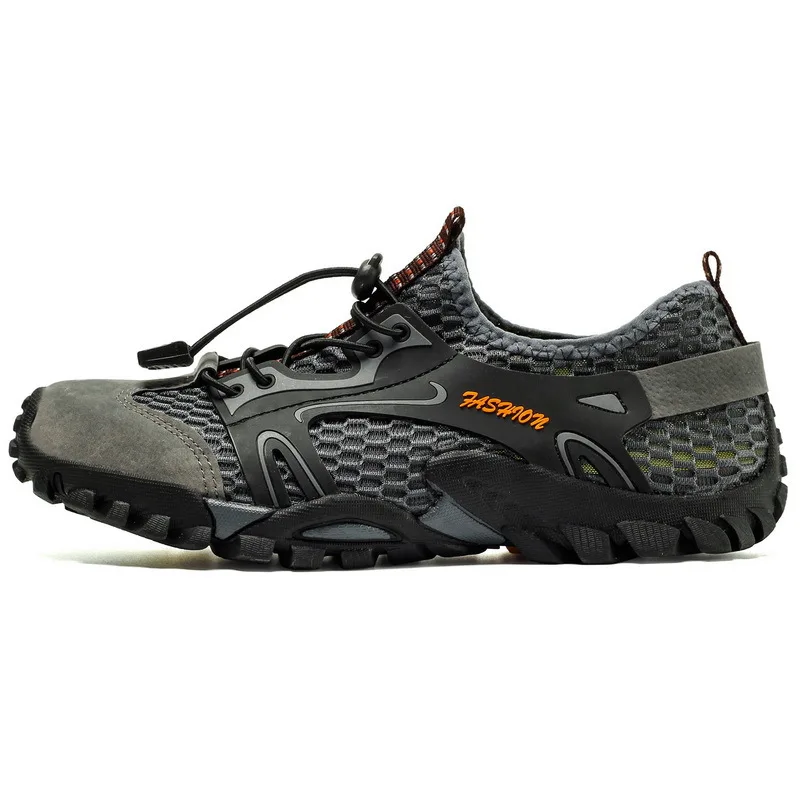 

Summer Breathable Men Hiking Shoes Suede + Mesh Outdoor Men Sneakers Climbing Shoes Men Sport Shoes Quick-dry Water Shoes