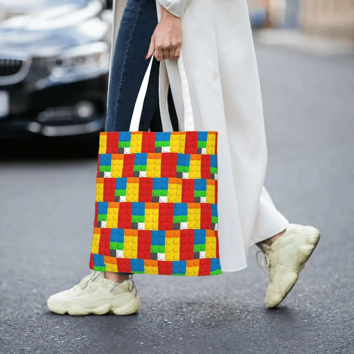 

Master Builder Women Canvas Handbag Large Capacity Shopper Bag Tote Bag withSmall Shoulder Bag