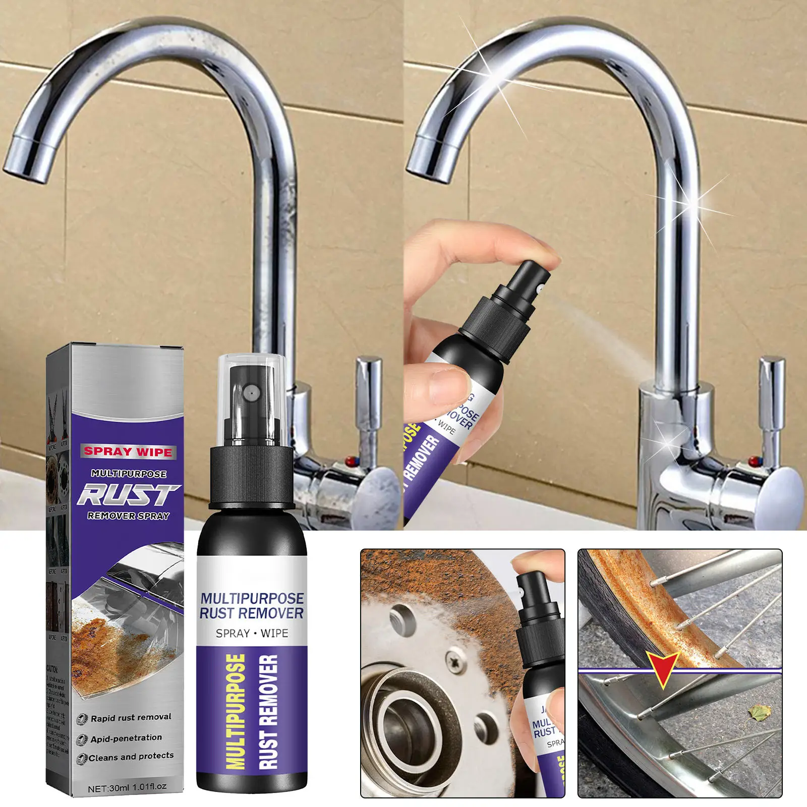 

Средство для удаления повреждений металла, многофункциональное средство для удаления повреждений, ремонта, защиты шасси автомобиля, преоб...