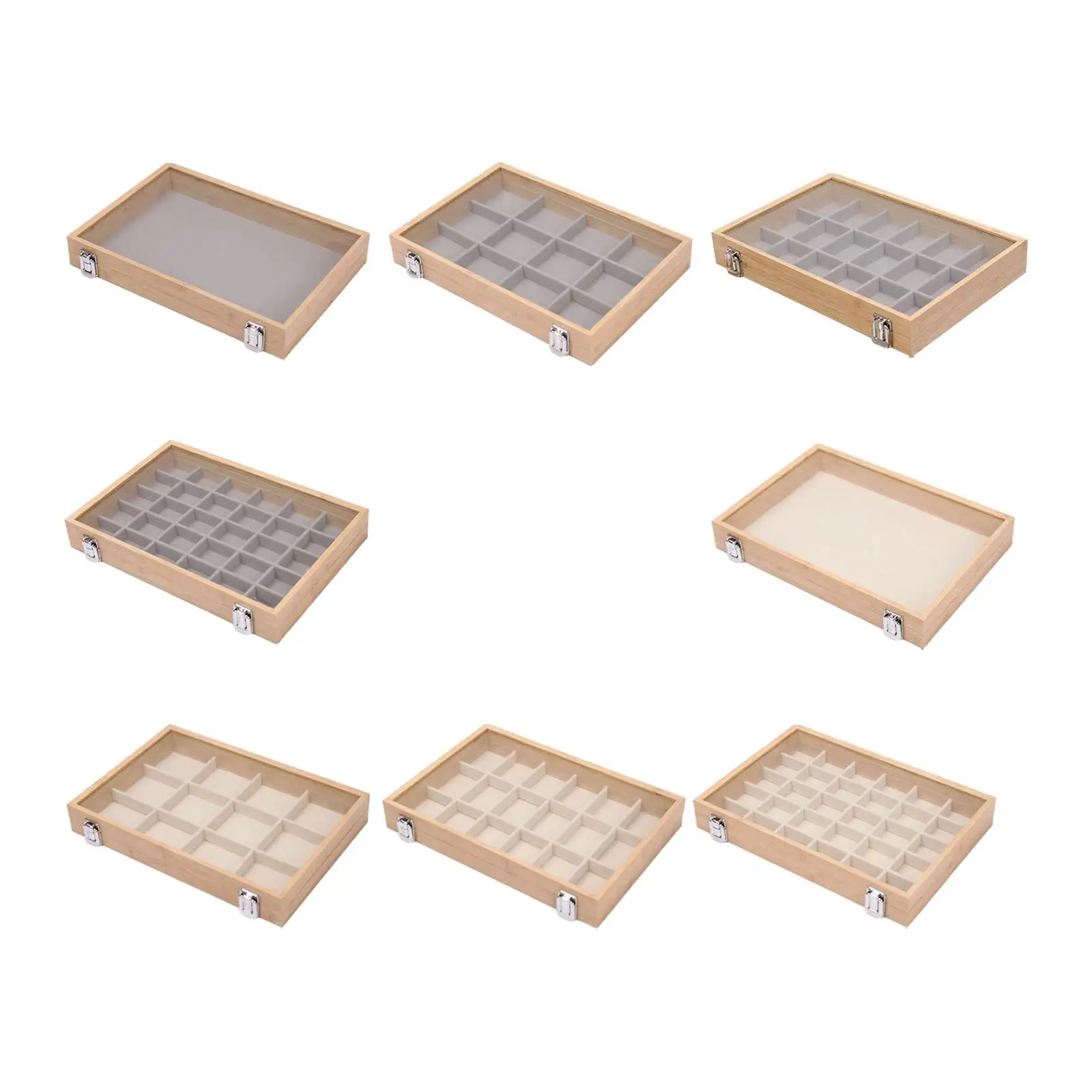 Шкатулка для ювелирных изделий деревянный органайзер серег поднос витрин в