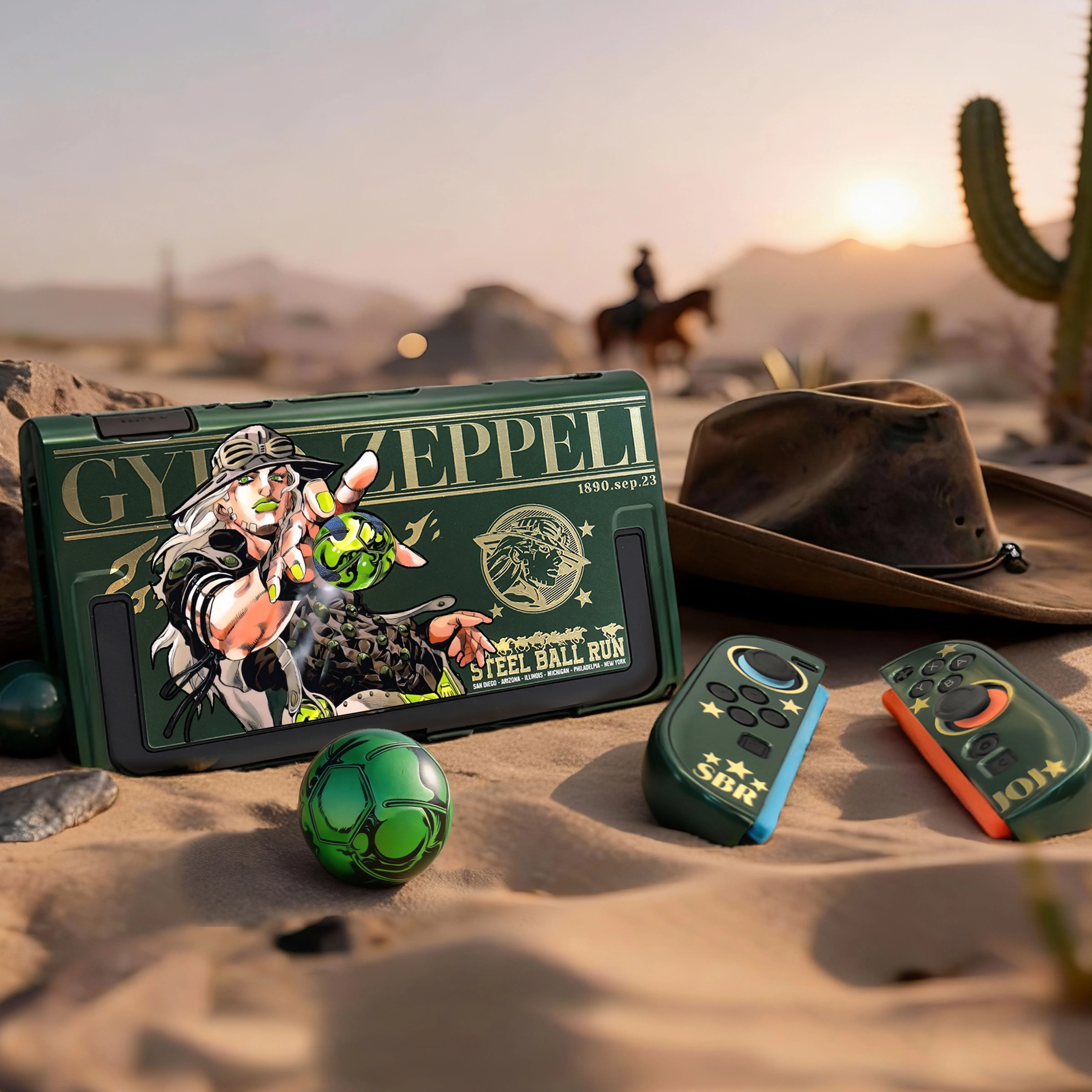 Фото Защитный чехол Gyro Zeppeli с золотым тиснением для Switch 2, разделенный корпус из двух частей - аксессуары для консоли NS2, игровой чехол №3