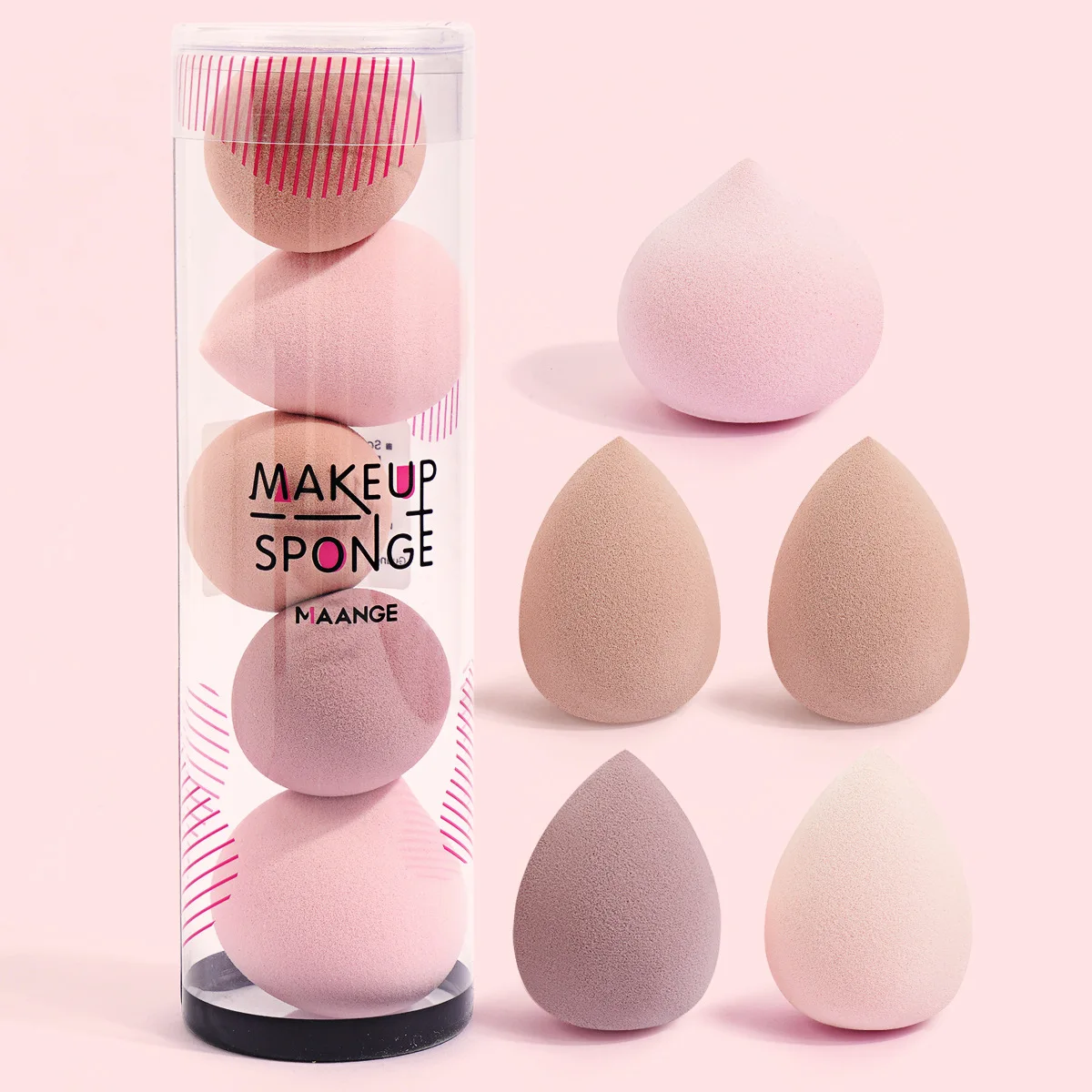 

5pcs/set Cosmetic Puff Make Up Soft Sponge Dry Wet Dual Purpose Water Drop Foundation Powder Puff Beauty Tools Soft
