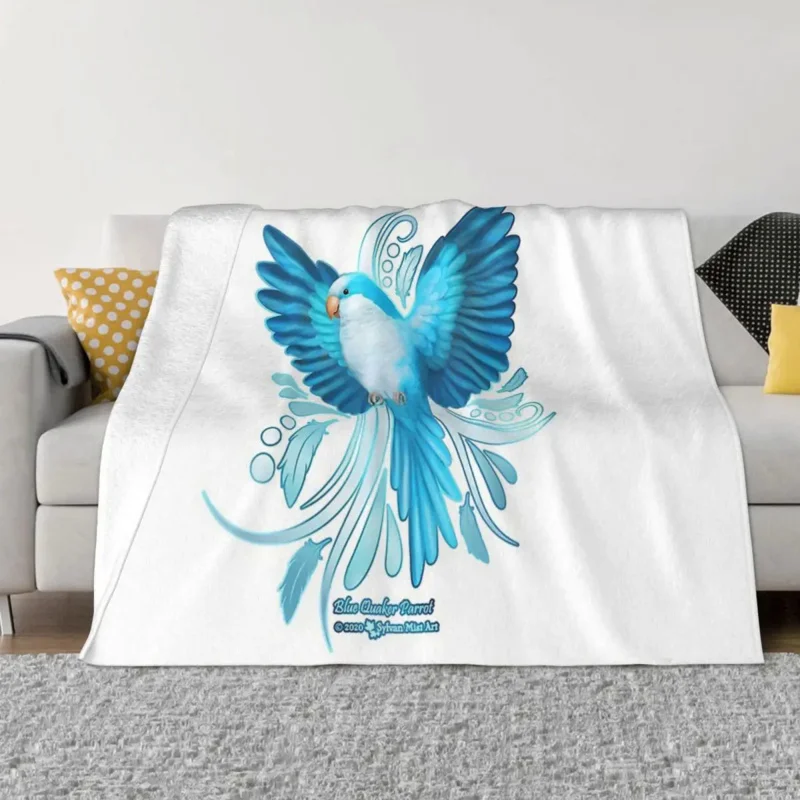 

Одеяла с птицами-попугаями, флисовое покрывало для спальни стандартной длины