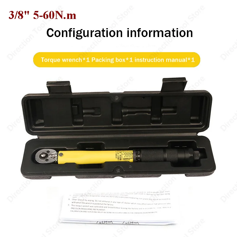 

Профессиональный Динамометрический Ключ 3/8'' 5-60/19-110/10-140 Нм, Двунаправленный, С Предустановкой, Для Ремонта Автомобилей