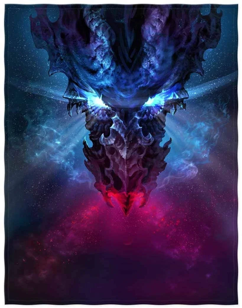 

Gothic Style Dragon Print Super Soft Throw Blanket Flannel Bed Couch Sofa Lightweight Travelling Kids Adults Customized Blanket