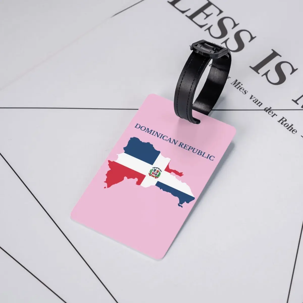 Пользовательский флаг с картой Доминиканской Республики багажная бирка на