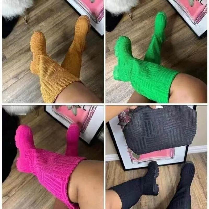 

Женские теплые ботинки на толстой подошве, мотоциклетные ботинки больших размеров 43 с хлопковой подкладкой, 2022