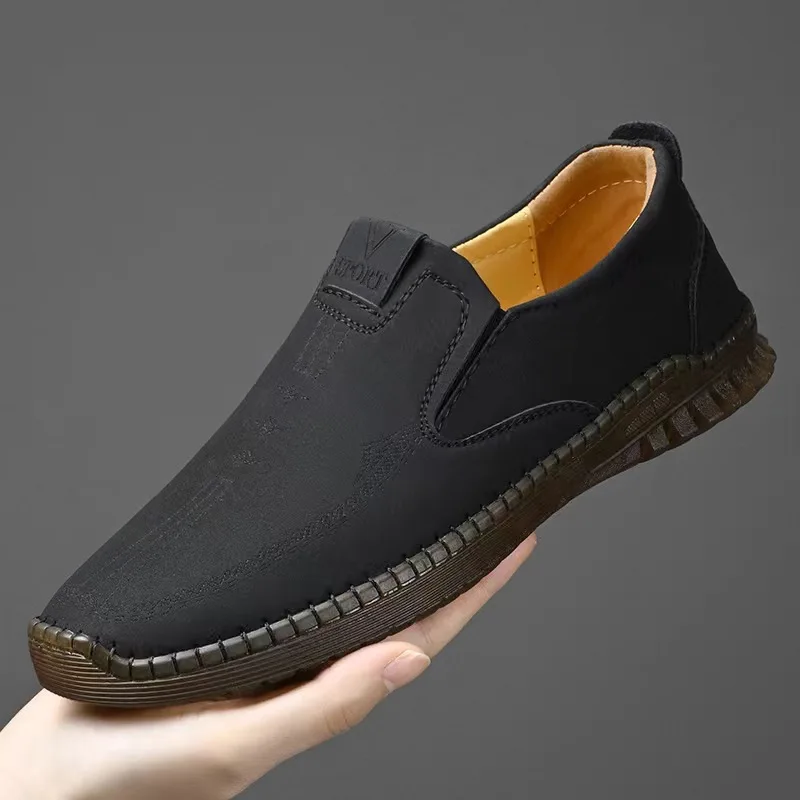 

Hand-stitching Leather Shoes Men Casual Sneakers Comfty Driving Shoes Breathable Loafers Men Oxford Sole Shoes Design Moccasins