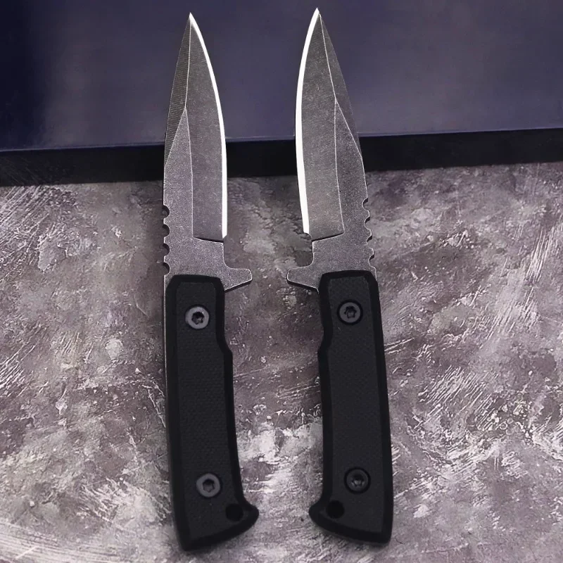 Мини-прямой нож для улицы + ножны K-типа инструмент походов кемпинга путешествий