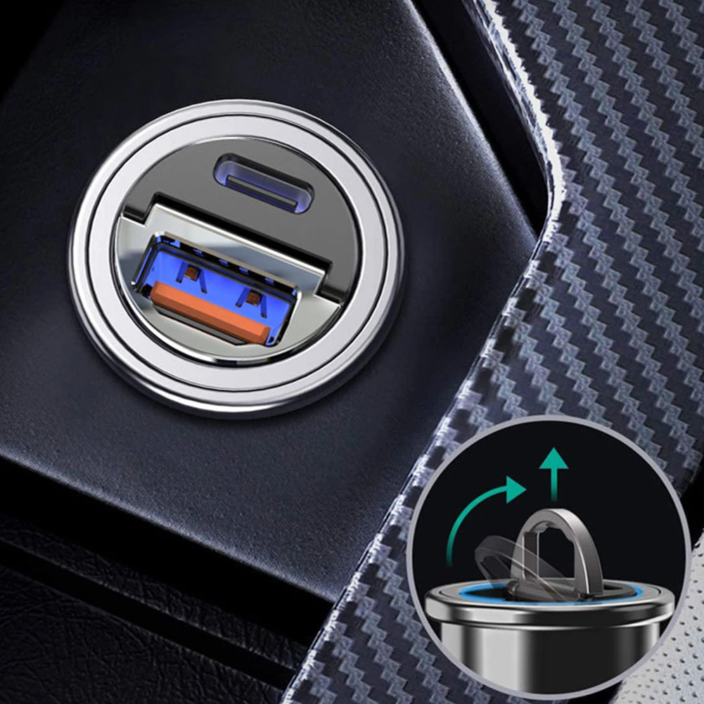 30w car charger usb fast charger qc 3 0 quick charge type c pd charging adapter cigarette socket lighter mobile phone charger free global shipping