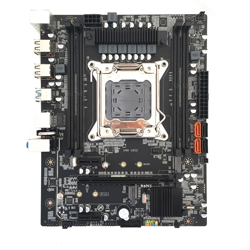 

x99 Computer Motherboard CPU Socket LGA 2011-3 USB 3.0 Slots DDR4 Memory Slot NVME M.2 3.0 for XEON E5 V3 V4