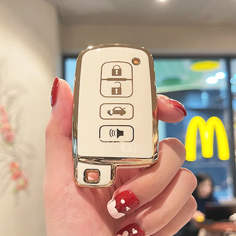 

4 Buttons Car Key Case Cover For Toyota Highlander Camry Avalon 2015 2016 2017 Corolla RAV4 Smart Control Protector Shell Holder
